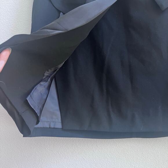 Modern Asymmetric Wrap Around Draped Black Mini Skirt Shesaid Women's Size 4 - Picture 3 of 6